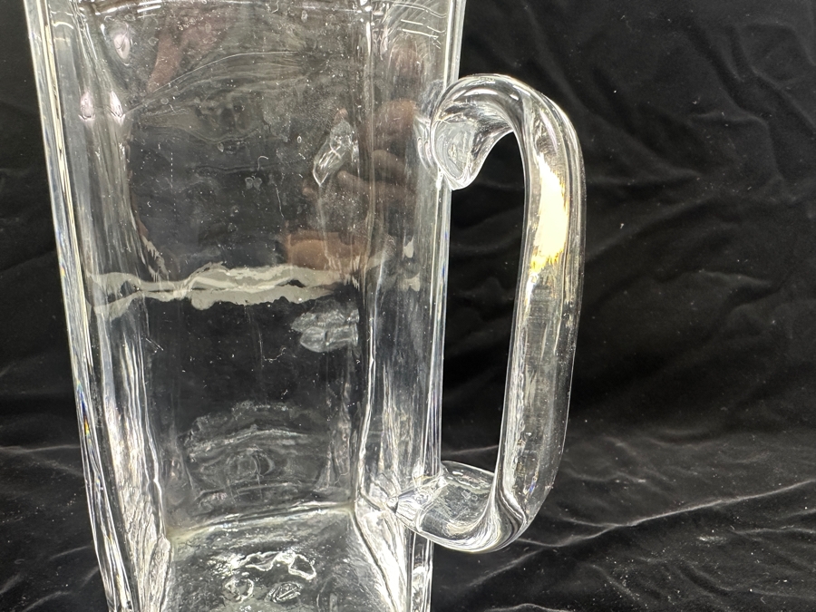 Simon Pearce Signed, Hand Blown Woodbury Pitcher 9.5'H Retails $180 [Photo 4]