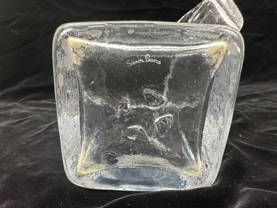 Simon Pearce Signed, Hand Blown Woodbury Pitcher 9.5'H Retails $180 [Photo 5]