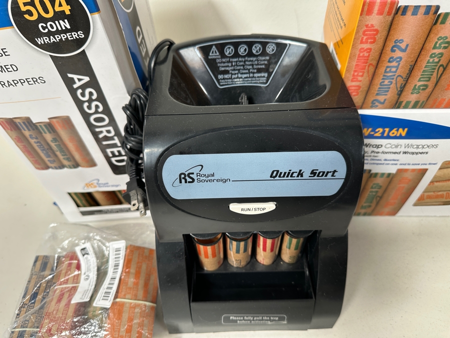 Royal Sovereign Quick Sort Coin Sorter with Assortment of Coin Wrappers [Photo 4]