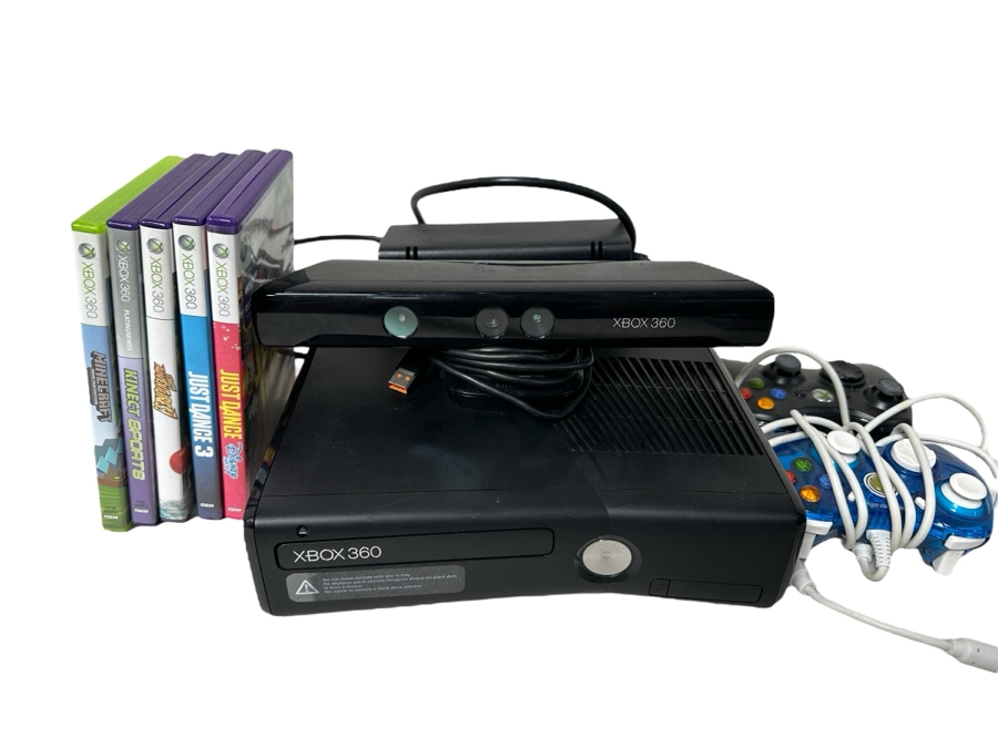 X-Box 360 with (2) Controllers and Assortment of Games