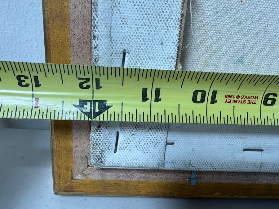 Just Added - Original Abstract Landscape Painting Signed On Verso Pantcho Atanasov 12 X 12 [Photo 11]