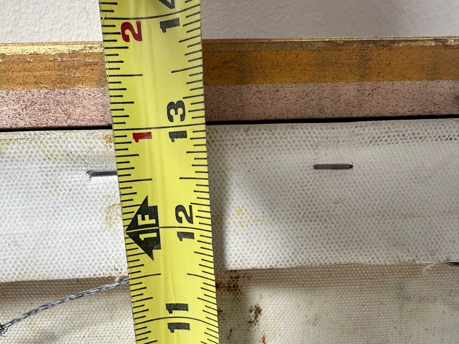 Just Added - Original Abstract Landscape Painting Signed On Verso Pantcho Atanasov 12 X 12 [Photo 14]