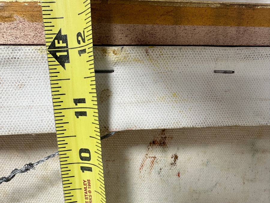 Just Added - Original Abstract Landscape Painting Signed On Verso Pantcho Atanasov 12 X 12 [Photo 12]