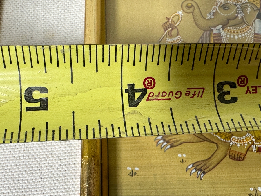 Just Added - Original Hand Painted Indian Miniature Painting 4.5 X 7.5 Framed 9 X 12 [Photo 7]