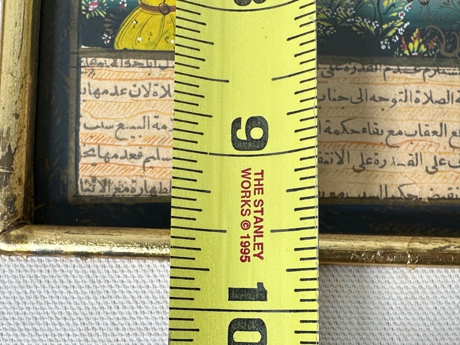 Just Added - Original Hand Painted Indian Miniature Painting 5 X 9.5 Framed 10 X 14 [Photo 11]