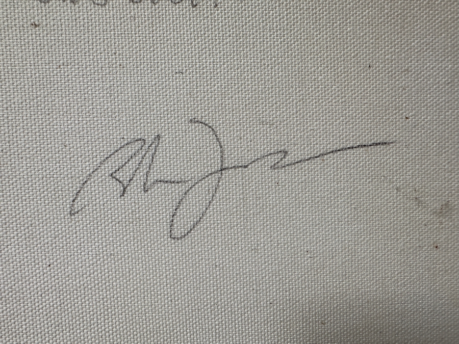 Just Added - Stunning Original Oil Painting On Canvas Of Mission San Juan Capistrano Signed Lower Right And Signed Verso Signature Illegible - Artist Was Featured On A Southwest Arts Festival In Indio Poster 48 X 36 Framed  [Photo 14]