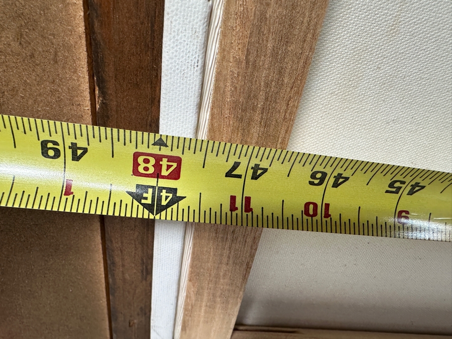 Just Added - Stunning Original Oil Painting On Canvas Of Mission San Juan Capistrano Signed Lower Right And Signed Verso Signature Illegible - Artist Was Featured On A Southwest Arts Festival In Indio Poster 48 X 36 Framed  [Photo 16]