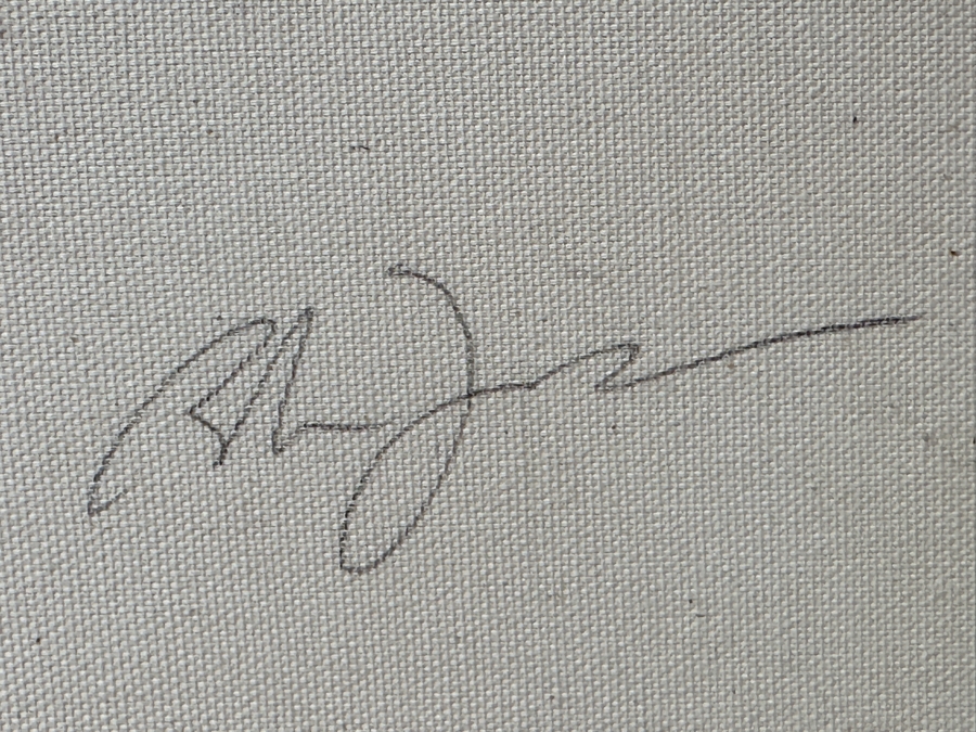 Just Added - Stunning Original Oil Painting On Canvas Of Mission San Juan Capistrano Signed Lower Right And Signed Verso Signature Illegible - Artist Was Featured On A Southwest Arts Festival In Indio Poster 48 X 36 Framed  [Photo 15]