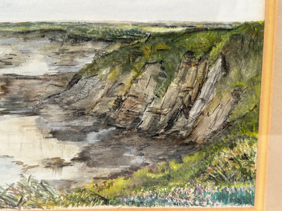 Just Added - Allison Merryn Galsworthy (A.M.G.) Original Watercolor Painting On Paper Of Cornwall, England Man O' War Cottage Cadgwith, Near Helston 12.5 X 9 Framed 18.5 X 14.5 [Photo 4]