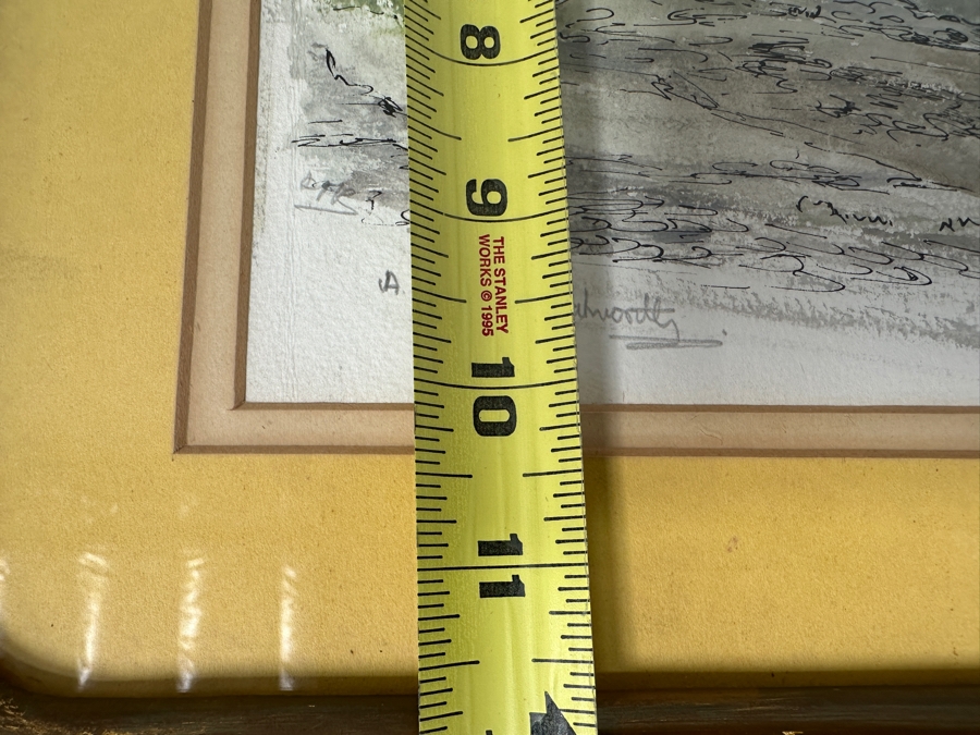 Just Added - Allison Merryn Galsworthy (A.M.G.) Original Watercolor Painting On Paper Of Cornwall, England Man O' War Cottage Cadgwith, Near Helston 7 X 10 Framed 11.5 X 14.5 [Photo 11]