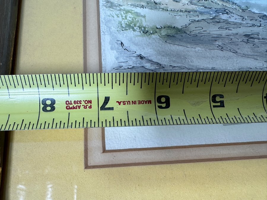 Just Added - Allison Merryn Galsworthy (A.M.G.) Original Watercolor Painting On Paper Of Cornwall, England Man O' War Cottage Cadgwith, Near Helston 7 X 10 Framed 11.5 X 14.5 [Photo 10]