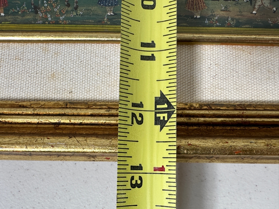 Just Added - Original Hand Painted Indian Painting 12.5 X 7.5 Framed 17.5 X 12.5 [Photo 16]