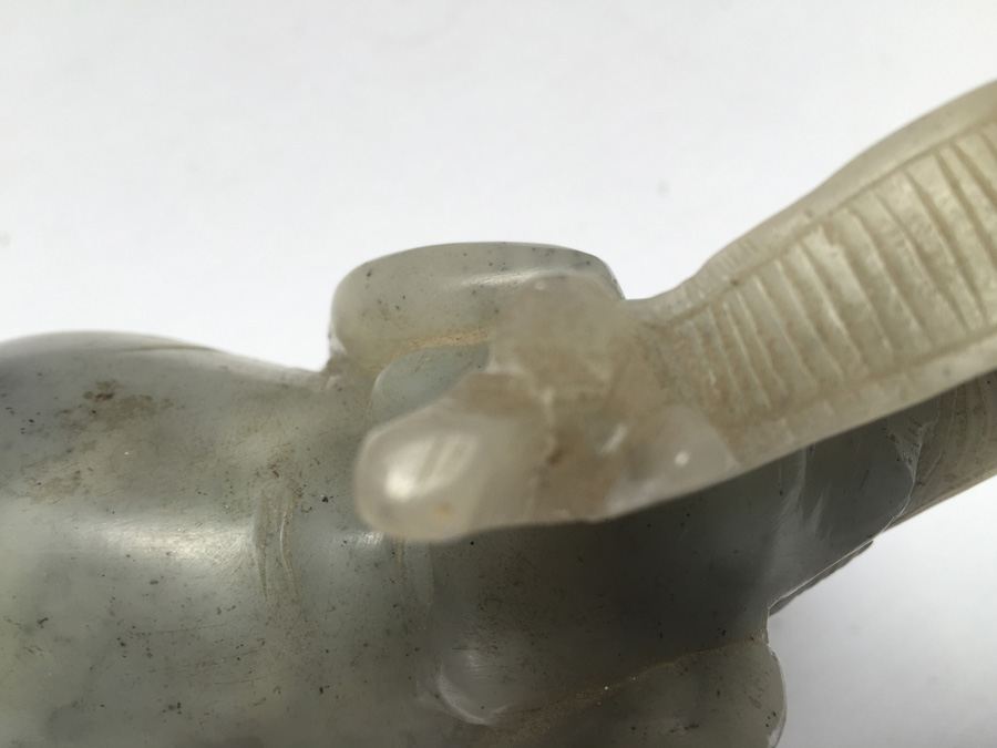 Chinese Hard Stone Elephant Carving - Note Minor Repair In Trunk [Photo 8]