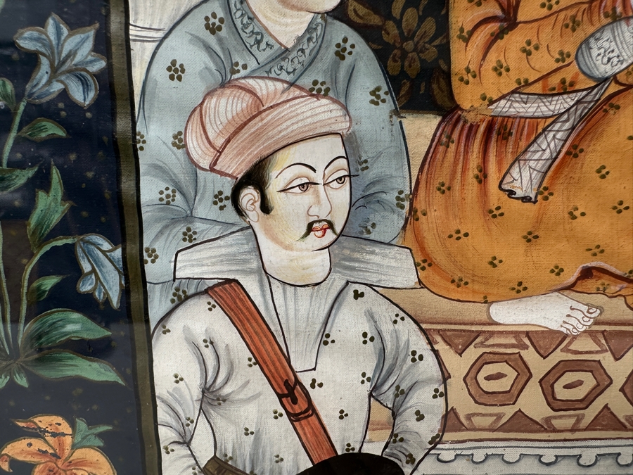 Just Added - Original Hand Painted Indian Painting 16 X 20 Framed 22.5 X 26.5 [Photo 9]