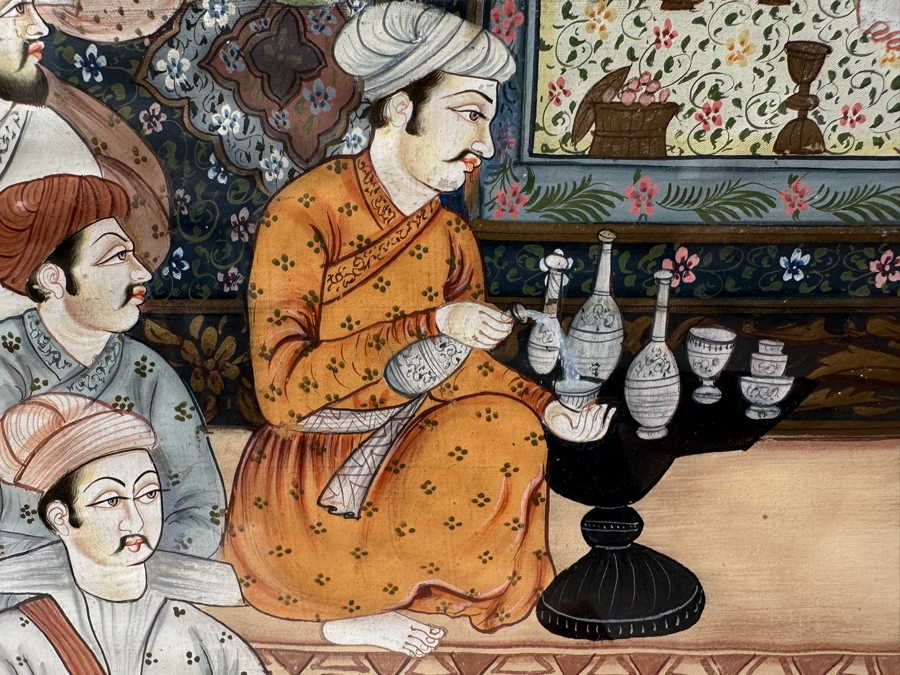 Just Added - Original Hand Painted Indian Painting 16 X 20 Framed 22.5 X 26.5 [Photo 7]