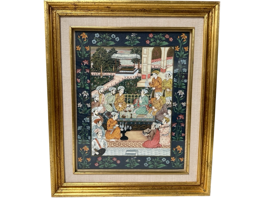 Just Added - Original Hand Painted Indian Painting 16 X 20 Framed 22.5 X 26.5 [Photo 2]