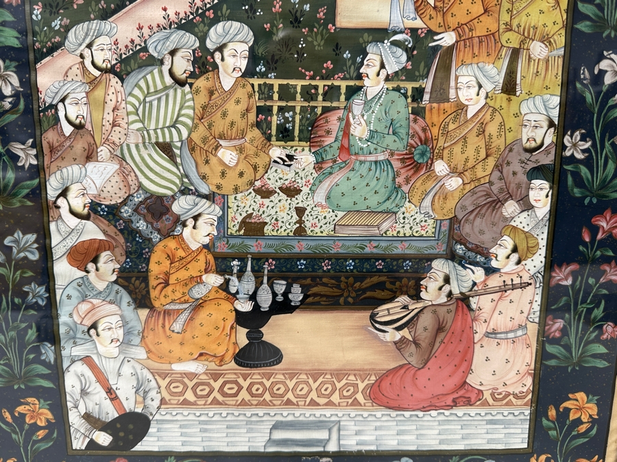 Just Added - Original Hand Painted Indian Painting 16 X 20 Framed 22.5 X 26.5 [Photo 3]