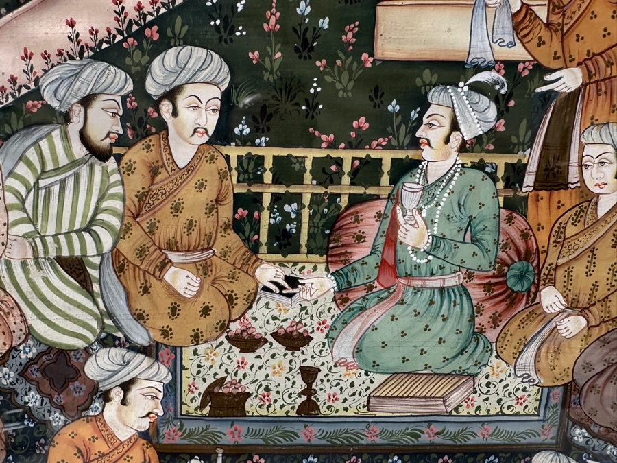 Just Added - Original Hand Painted Indian Painting 16 X 20 Framed 22.5 X 26.5 [Photo 5]