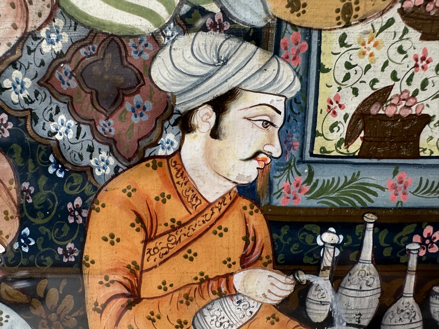 Just Added - Original Hand Painted Indian Painting 16 X 20 Framed 22.5 X 26.5 [Photo 8]