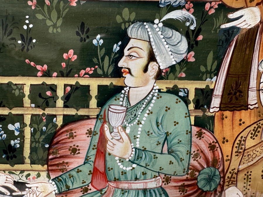 Just Added - Original Hand Painted Indian Painting 16 X 20 Framed 22.5 X 26.5 [Photo 6]