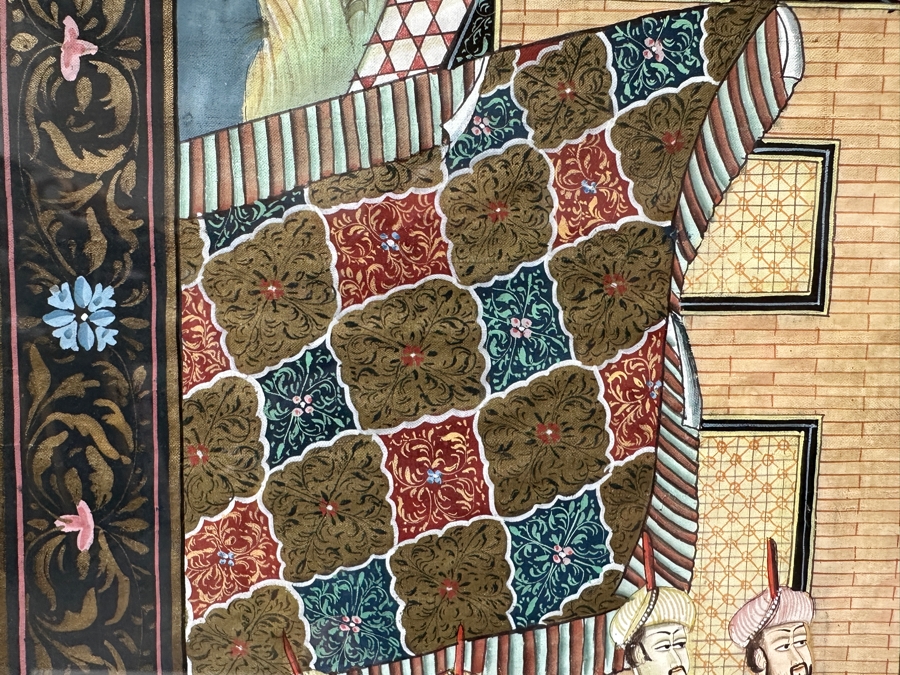 Just Added - Original Hand Painted Indian Painting 16 X 20 Framed 22.5 X 26.5 [Photo 9]