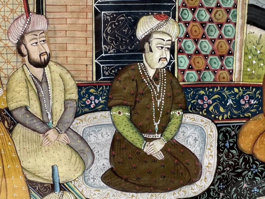 Just Added - Original Hand Painted Indian Painting 16 X 20 Framed 22.5 X 26.5 [Photo 6]