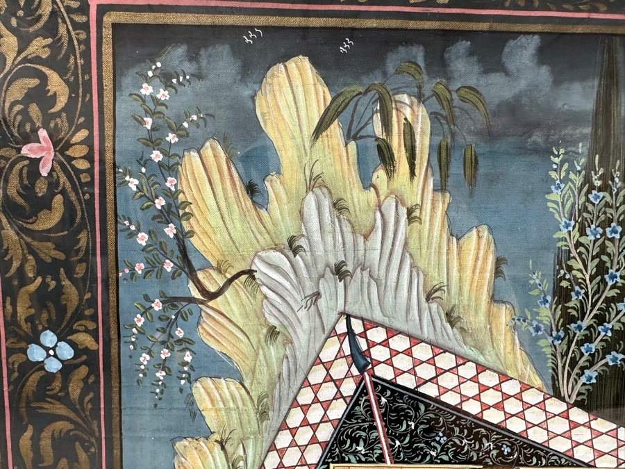 Just Added - Original Hand Painted Indian Painting 16 X 20 Framed 22.5 X 26.5 [Photo 11]