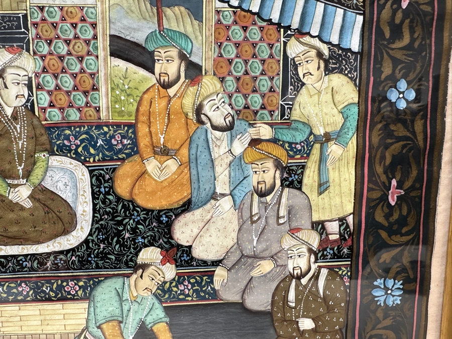 Just Added - Original Hand Painted Indian Painting 16 X 20 Framed 22.5 X 26.5 [Photo 5]