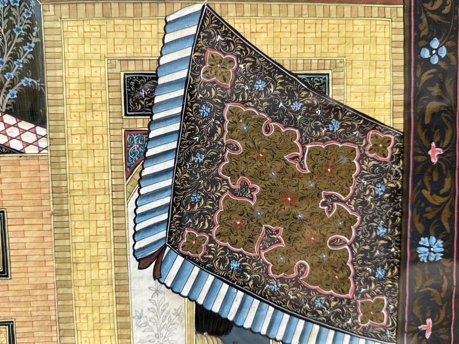 Just Added - Original Hand Painted Indian Painting 16 X 20 Framed 22.5 X 26.5 [Photo 10]