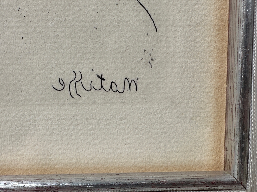 Just Added - Henri Matisse (1869-1954, French) Etching On Paper Titled 'La Cite-Notre Dame' From 1937 10.5 X 13.5 Framed 21.5 X 25 [Photo 3]