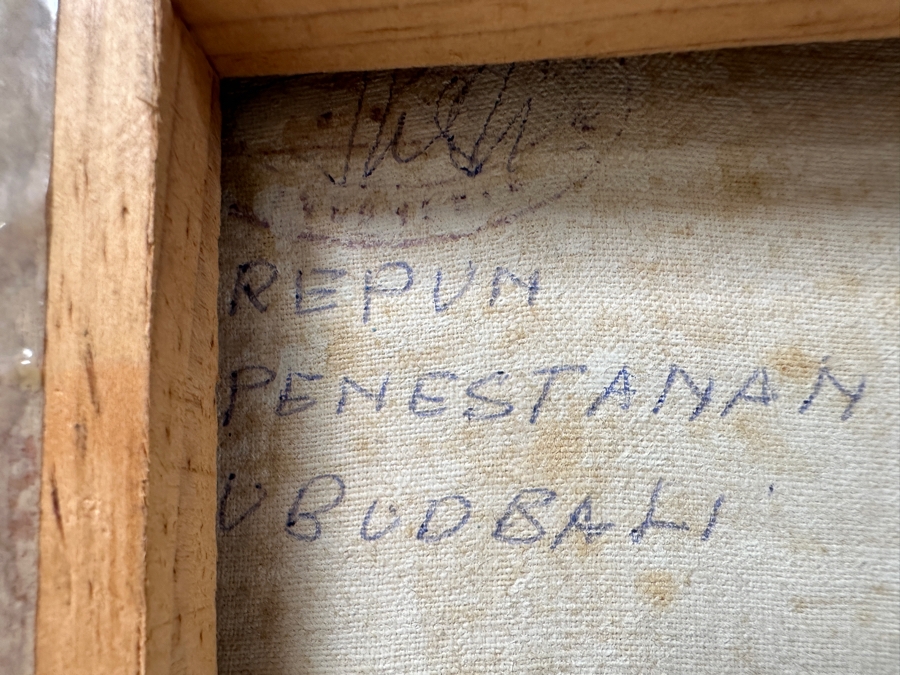 Just Added - Repun Penestanan Original Balinese Painting On Canvas 15 X 23 [Photo 10]