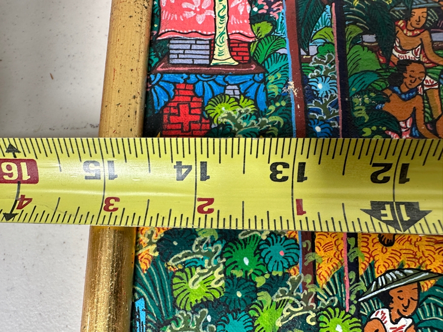 Just Added - Repun Penestanan Original Balinese Painting On Canvas 15 X 23 [Photo 11]