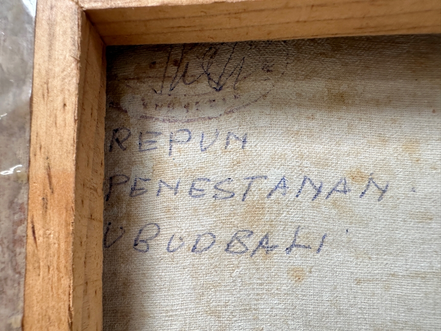 Just Added - Repun Penestanan Original Balinese Painting On Canvas 15 X 23 [Photo 9]