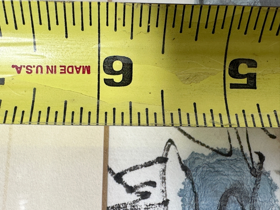 Just Added - Lu Yandong Original Zhong Kui Ink Watercolor Painting On Paper 6 X 6 Framed 14 X 14 [Photo 13]