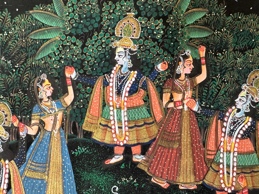 Just Added - Pair Of Original Hand Painted Indian Paintings 9 X 13 [Photo 4]