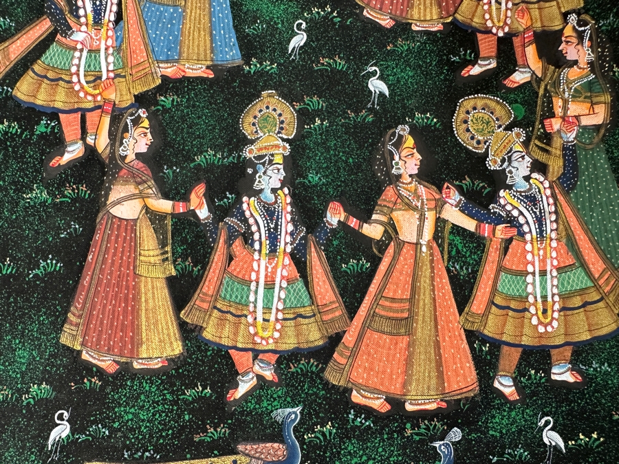 Just Added - Pair Of Original Hand Painted Indian Paintings 9 X 13 [Photo 5]