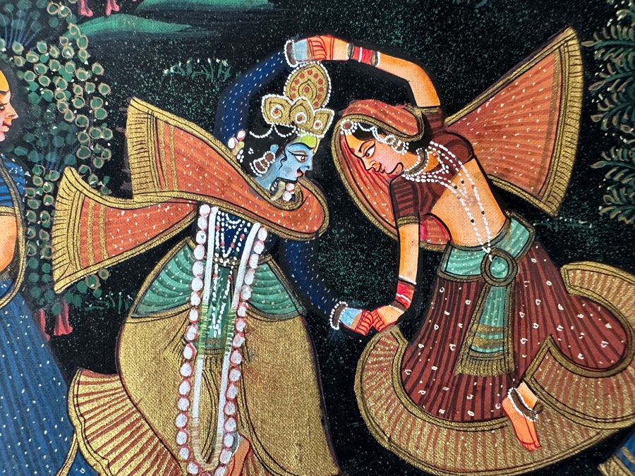 Just Added - Pair Of Original Hand Painted Indian Paintings 9 X 13 [Photo 10]