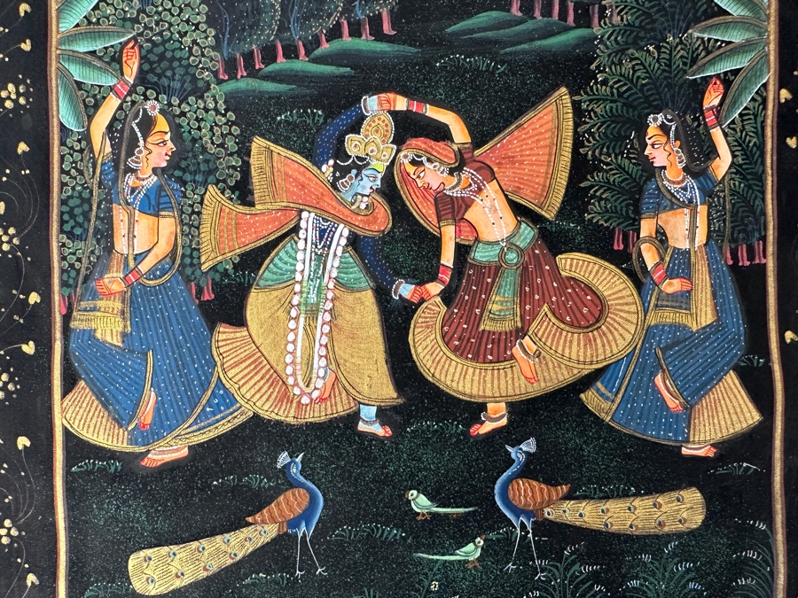 Just Added - Pair Of Original Hand Painted Indian Paintings 9 X 13 [Photo 9]