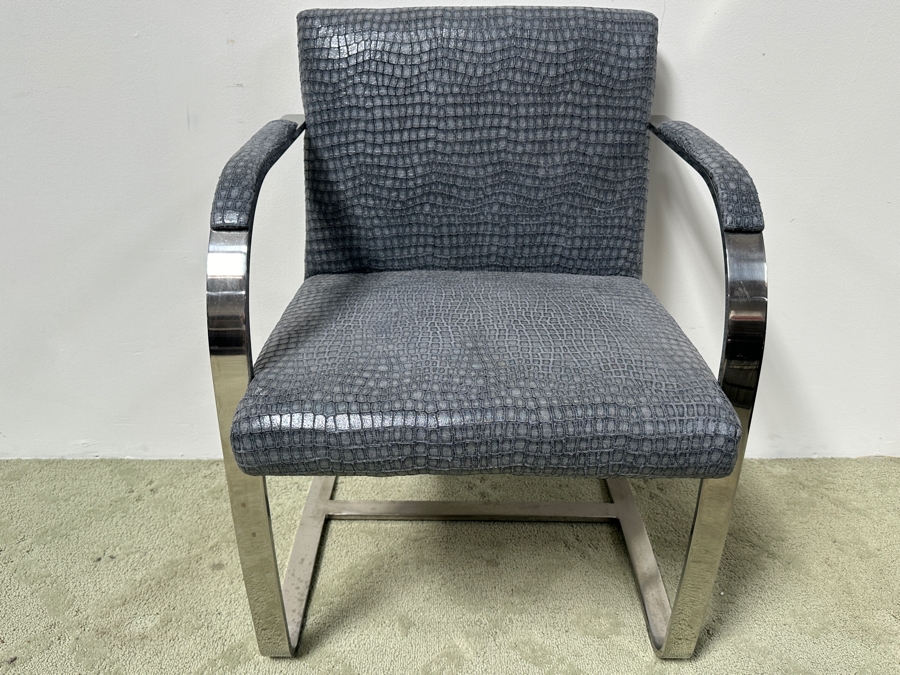 Knoll BRNO Flat Arm Side Chair Designed By Mies van der Rohe For Knoll 23W X 22D X 31H Retails $4,000 [Photo 3]