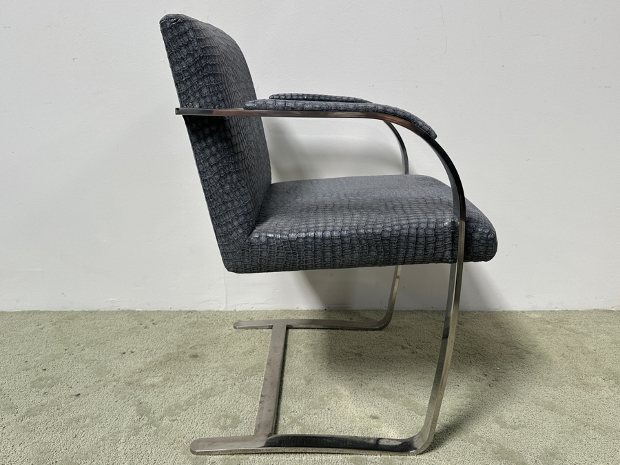 Knoll BRNO Flat Arm Side Chair Designed By Mies van der Rohe For Knoll 23W X 22D X 31H Retails $4,000 [Photo 4]