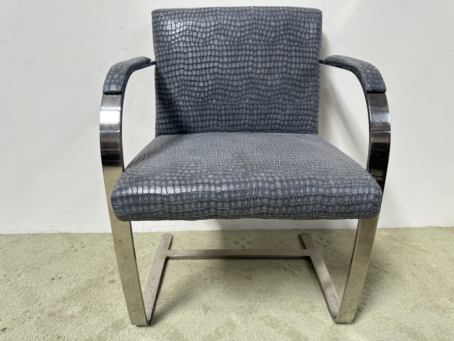 Knoll BRNO Flat Arm Side Chair Designed By Mies van der Rohe For Knoll 23W X 22D X 31H Retails $4,000 [Photo 2]