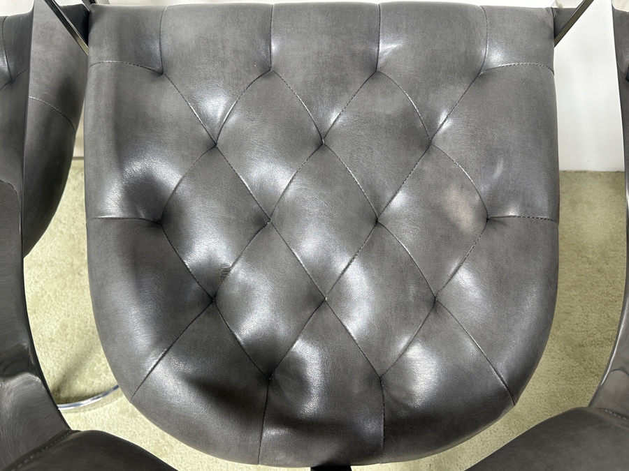 Pair Of Sunpan Beaumont Counter Chrome Stools Retails $3,000 [Photo 11]