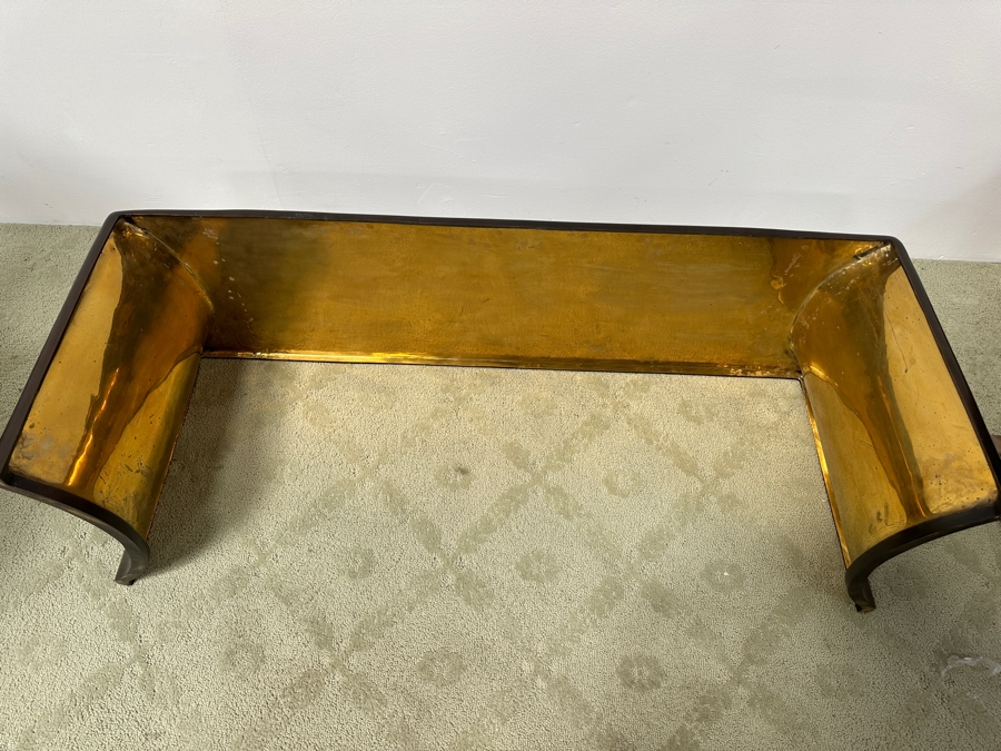 Solid Brass / Copper Metal Modernist Bench Very Heavy 48W X 15D X 18H Retails $4,200 [Photo 11]