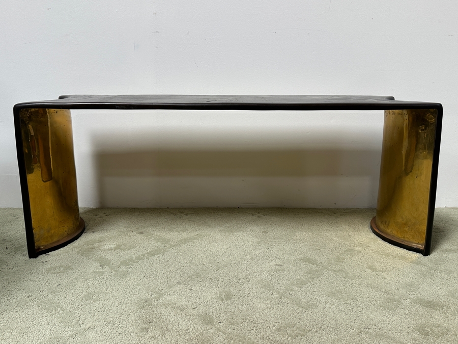 Solid Brass / Copper Metal Modernist Bench Very Heavy 48W X 15D X 18H Retails $4,200 [Photo 6]