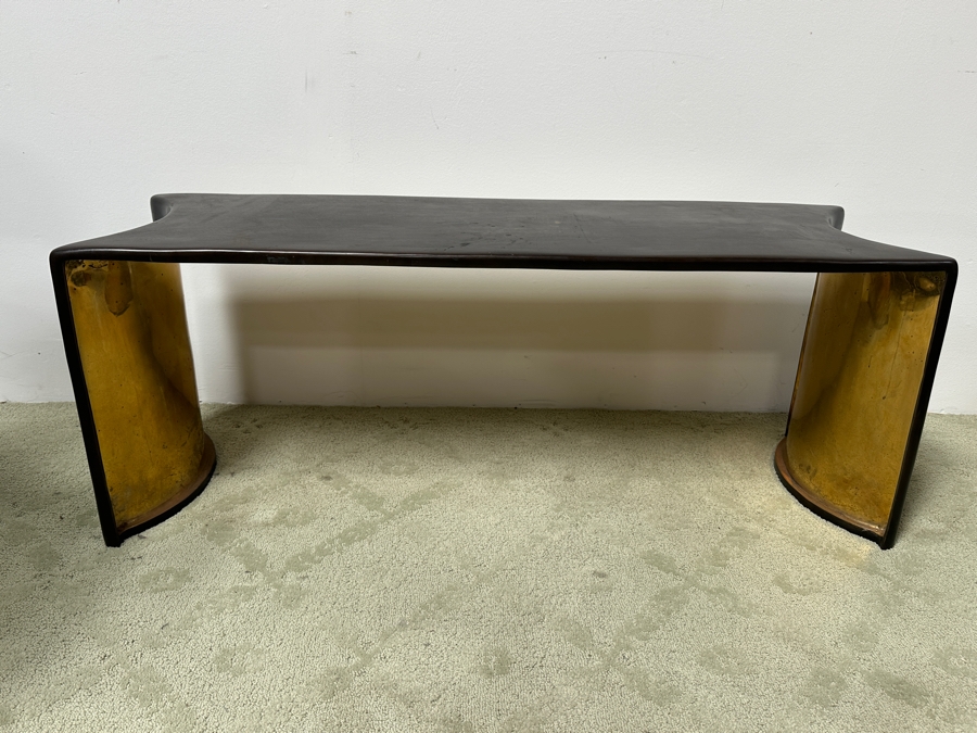 Solid Brass / Copper Metal Modernist Bench Very Heavy 48W X 15D X 18H Retails $4,200 [Photo 2]