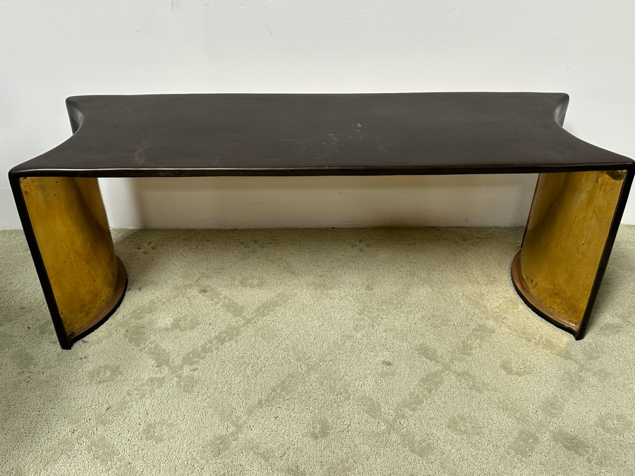 Solid Brass / Copper Metal Modernist Bench Very Heavy 48W X 15D X 18H Retails $4,200 [Photo 5]