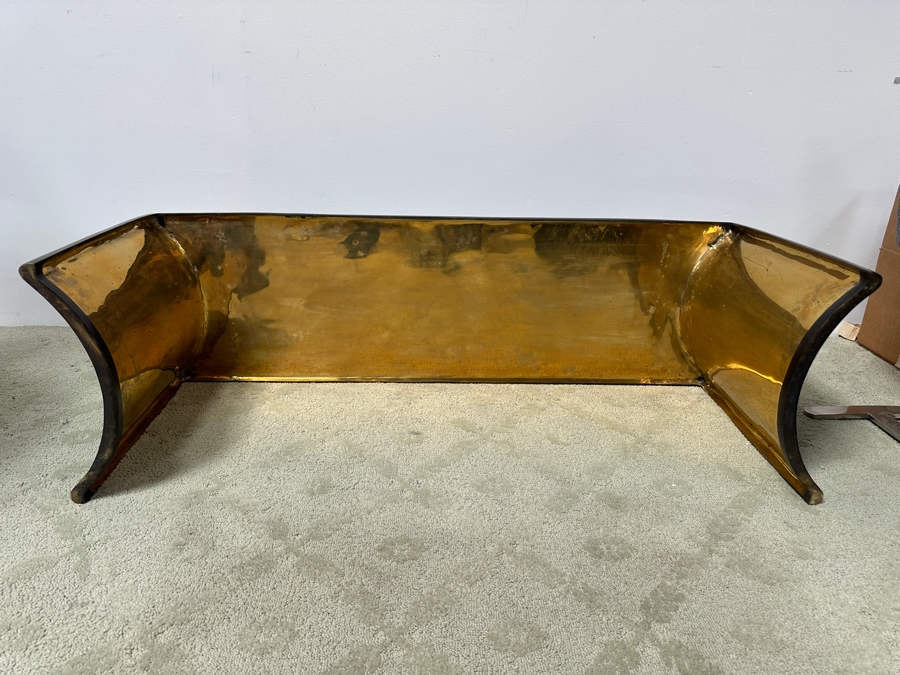 Solid Brass / Copper Metal Modernist Bench Very Heavy 48W X 15D X 18H Retails $4,200 [Photo 10]