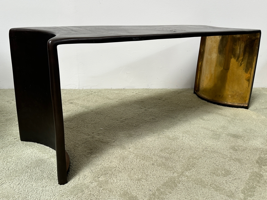 Solid Brass / Copper Metal Modernist Bench Very Heavy 48W X 15D X 18H Retails $4,200 [Photo 7]