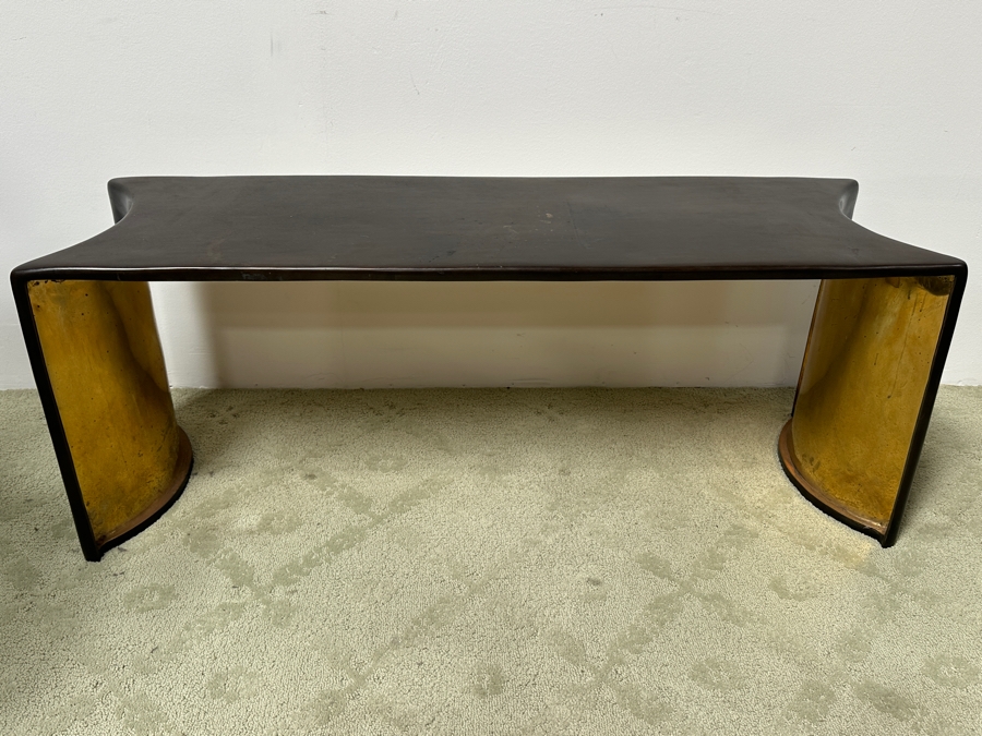 Solid Brass / Copper Metal Modernist Bench Very Heavy 48W X 15D X 18H Retails $4,200 [Photo 4]
