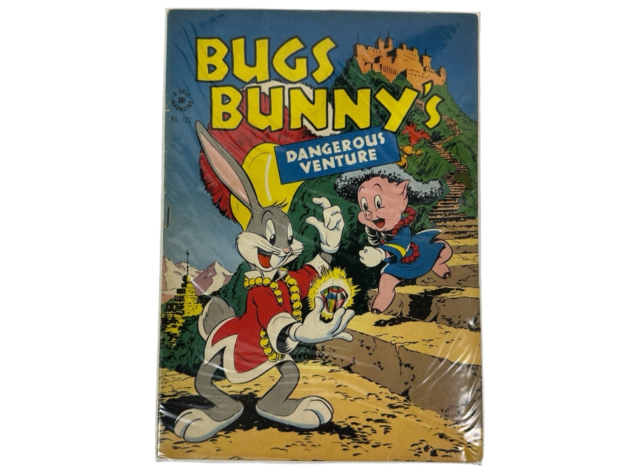 1946 Bugs Bunny's Dangerous Venture 10 Cent Dell Comic Book No. 123 Bagged [Photo 3]